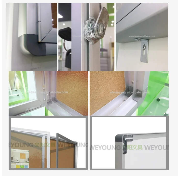 Customized Aluminum Frame Wall Decorative Wooden Cork Pin Notice Bulletin Board