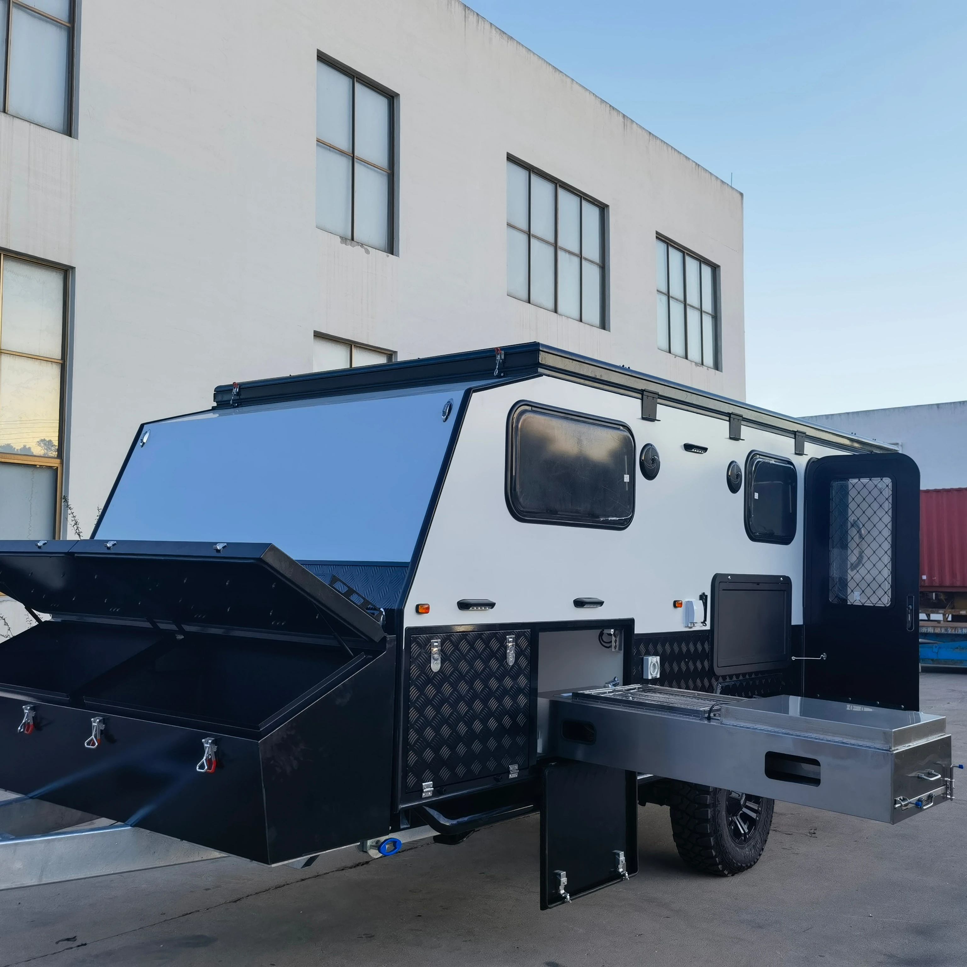 2020 New Australian Standards 4x4 Offroad Rv Aluminum Camper Caravan Pop Top Up Caravan For Sale