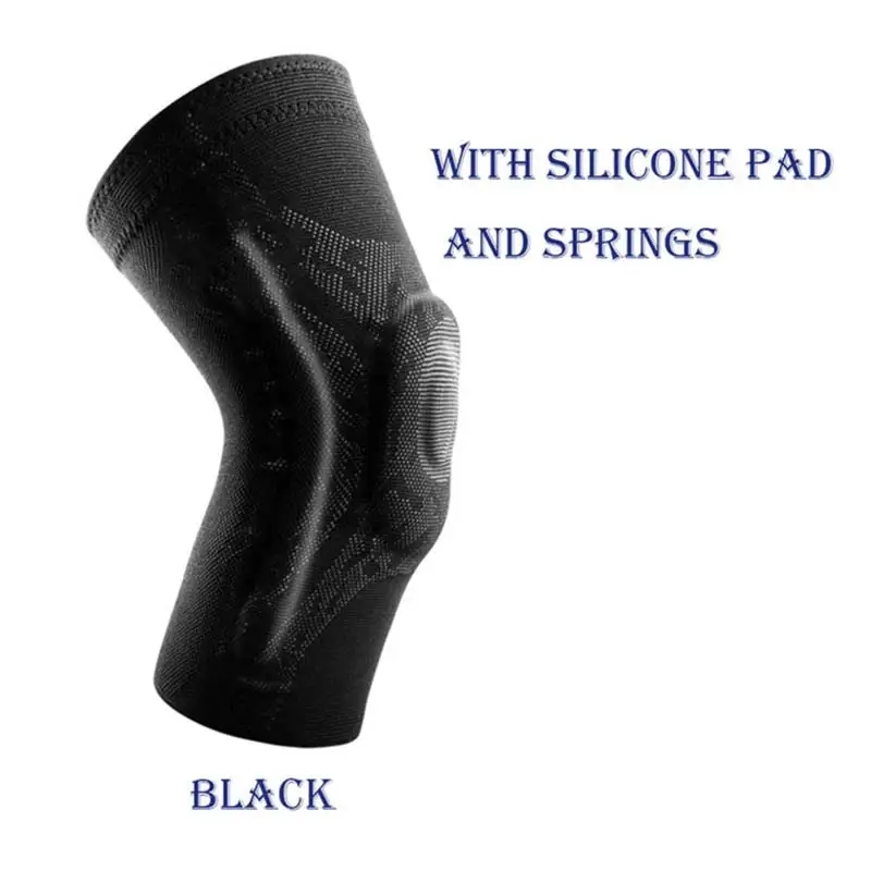 1PCS Compression Knee Support Sleeve Protector Elastic Kneepad Brace Springs gym Sports Unisex OEM Customized