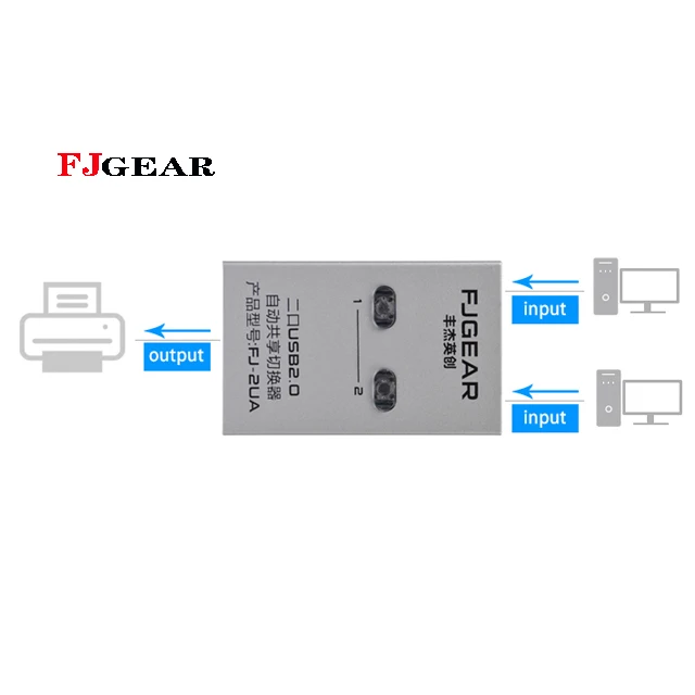 Горячий usb 2 0 переключатель FJGEAR с портами горячая клавиша компьютера принтер автоматическим