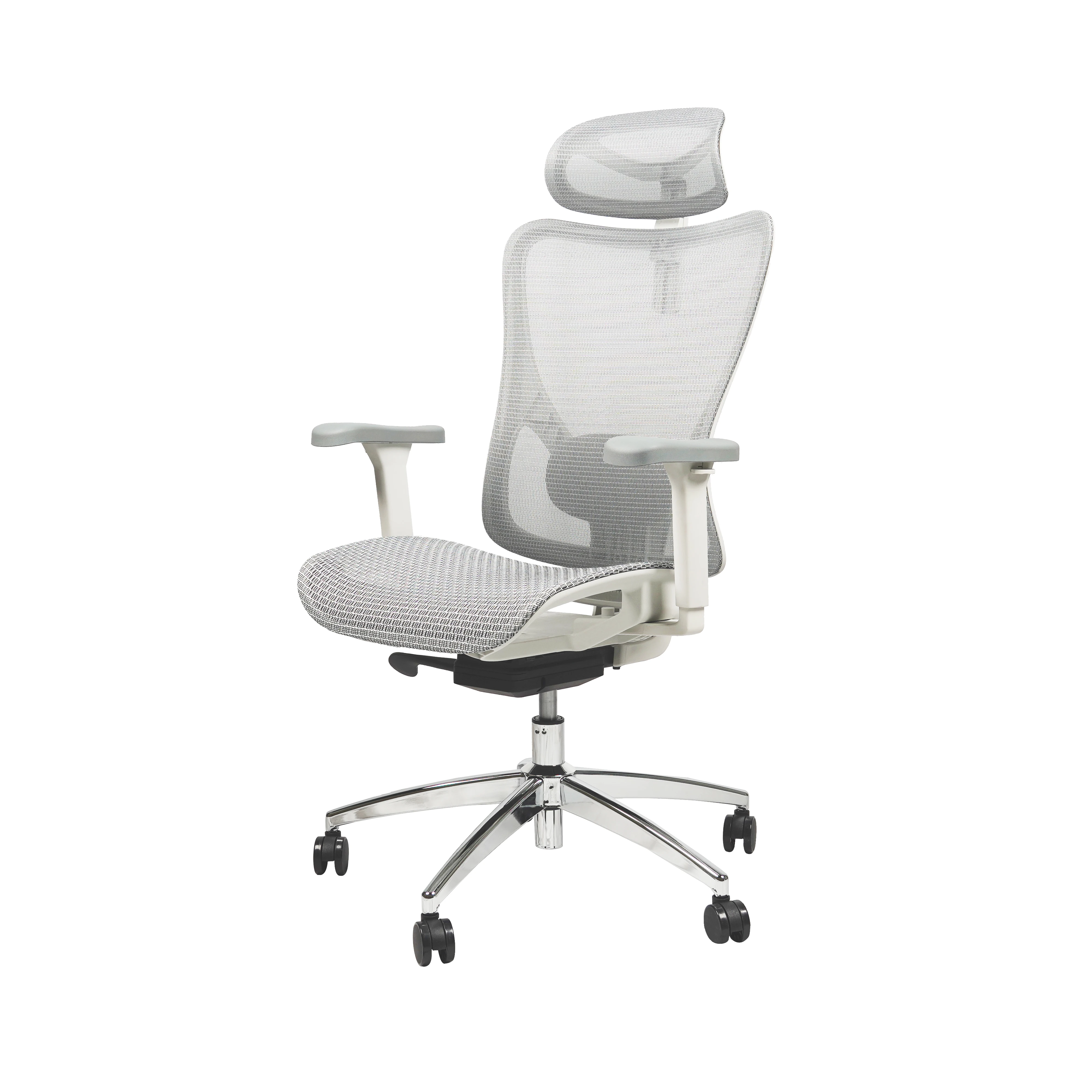 Anji Grey Ergonomic  Computer desk Chair with Full Mesh Seat Adjustable Height Headrest Armrest Lumbar Support for Home Office