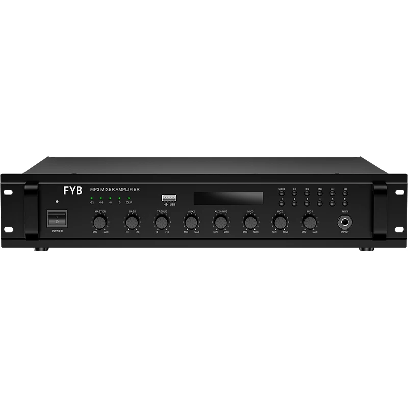 FYB 120 Вт экономичный усилитель микшера встроенный в MP3/FM тюнер микшер мощности