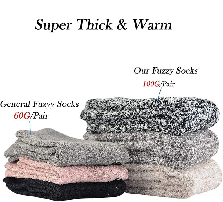 Customized Twist Colors Thick Grip Fuzzy Socks Non Skid Slipper Microfiber Cozy Winter Socks Unisex Indoor Home Socks