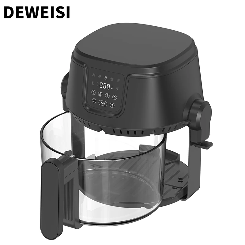 3L Air fryer with glass food container 2 in 1 multi function electric grill 1200 Watt kitchen electronic appliance