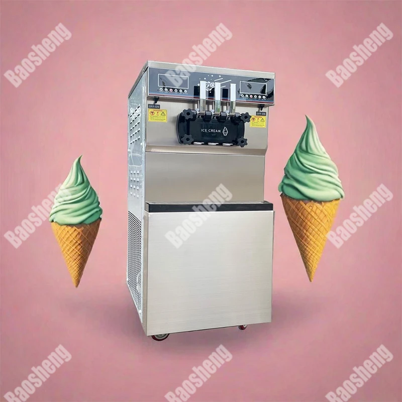 Factory Direct Shipping Small Ice Cream Machine Three Flavors Ice Cream Machine Soft Ice Cream