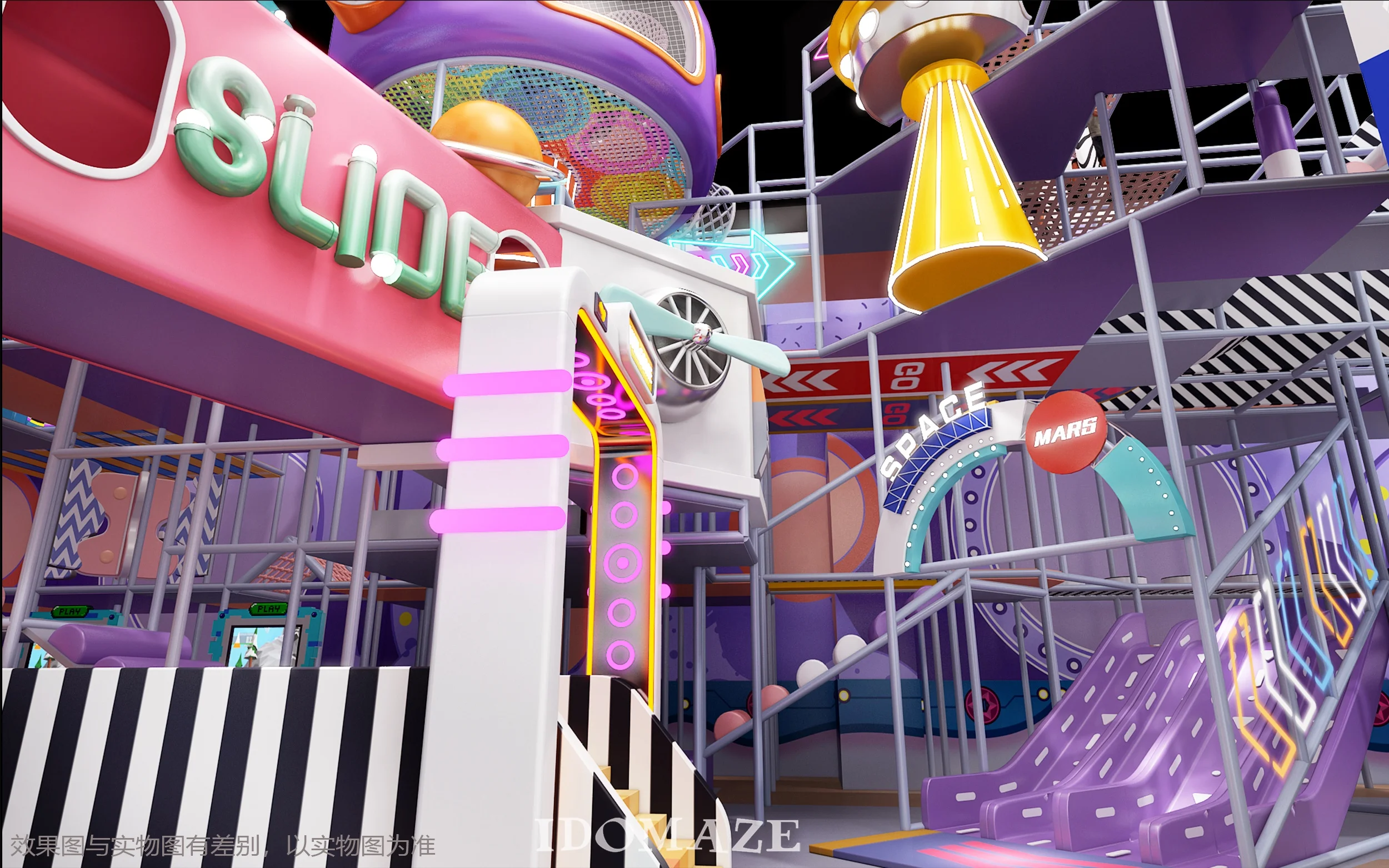 New Coming Attractive Children Commercial Big Indoor Soft Playground With Large Slide For Hot Sale