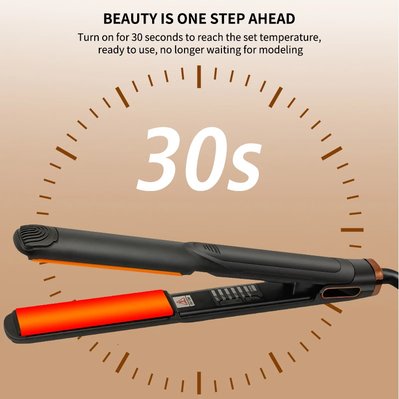 Professional Hair Straightener Tourmaline Ceramics Heating Plate Salon Styling Tool LCD Flat Iron PTC Heater Hair Flat Electric