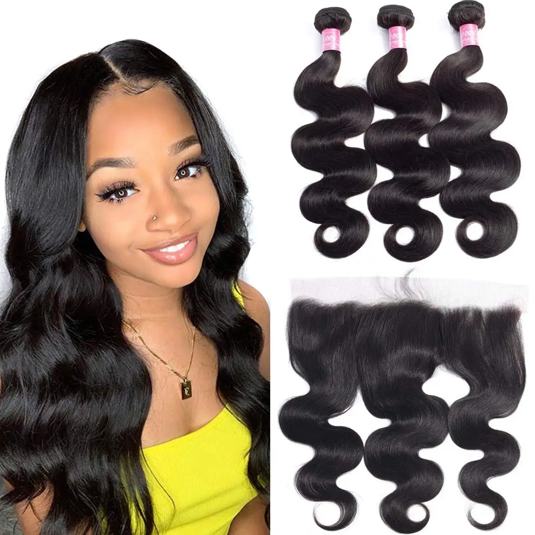 Natural Color Black 10-40 inch Brazilian Virgin Remy Human Hair Loose Wave Yaki Straight Deep Curly Body Wave 3 Bundles