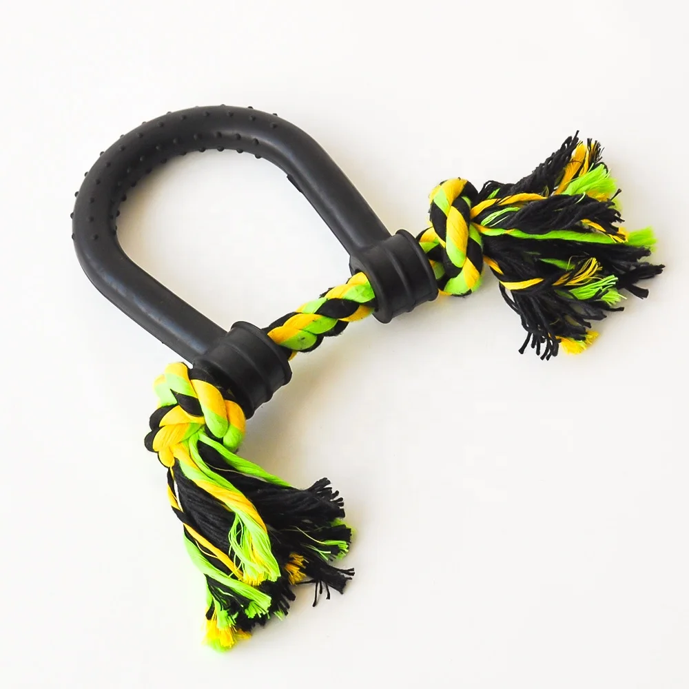 Eco-friendly Non Toxic Durable U Shape Rubber Pet Chew Toys Interactive Dog Training Toy for Outdoor and Indoor Playing