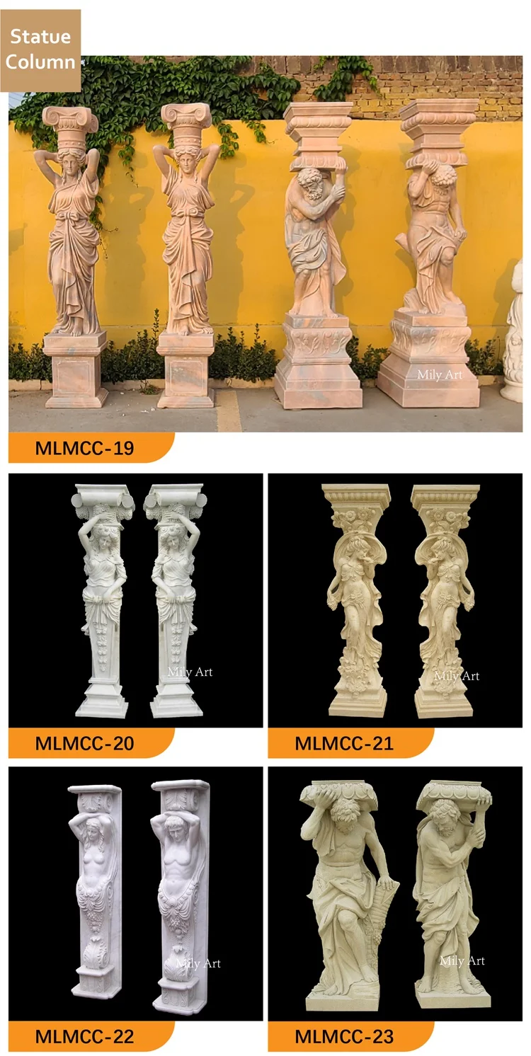 Pillars Natural Stone Marble Roman Column