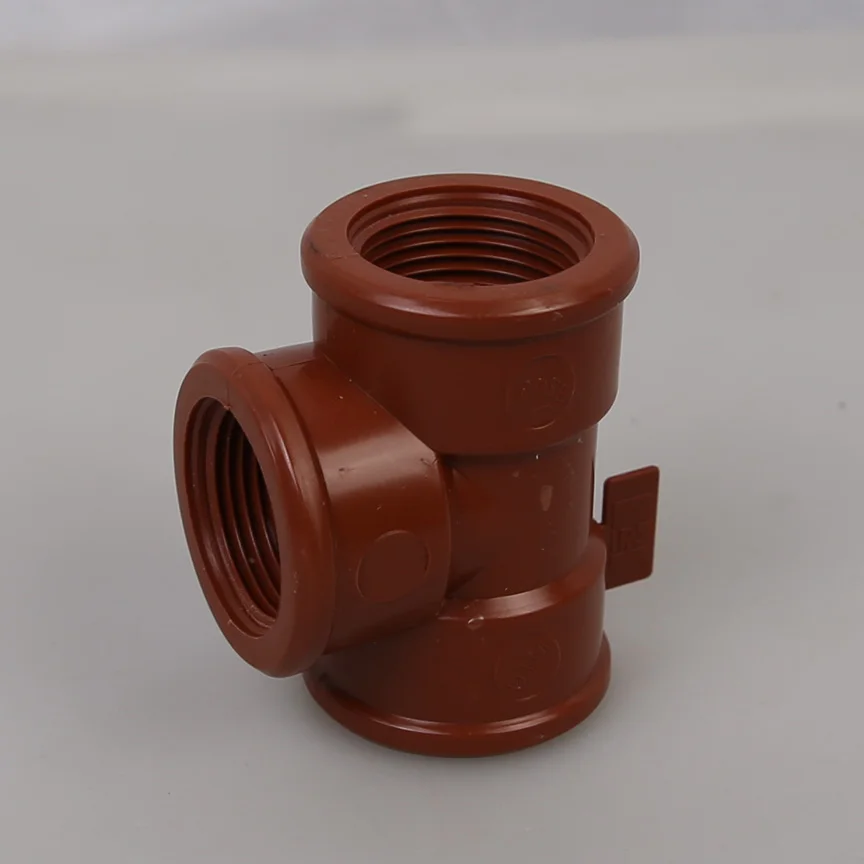 Factory customized processing IRS IPS full plastic thread PPH pipe fittings, tee