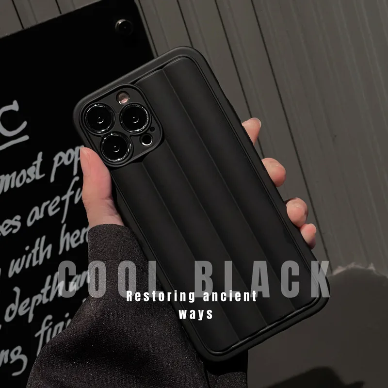 New Products The Pure Cool Black Roman Column Street Fashion Cell Phone Case For iPhone X XS XS Max 11 12 13 Pro Max