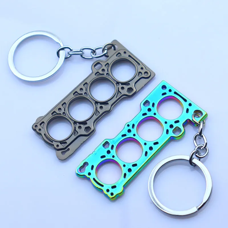 Wholesale Mini Simulation Engine Gasket Keychain Zinc Alloy Auto Parts 3D key chain Creative Gifts Custom Logo Car Key Chain