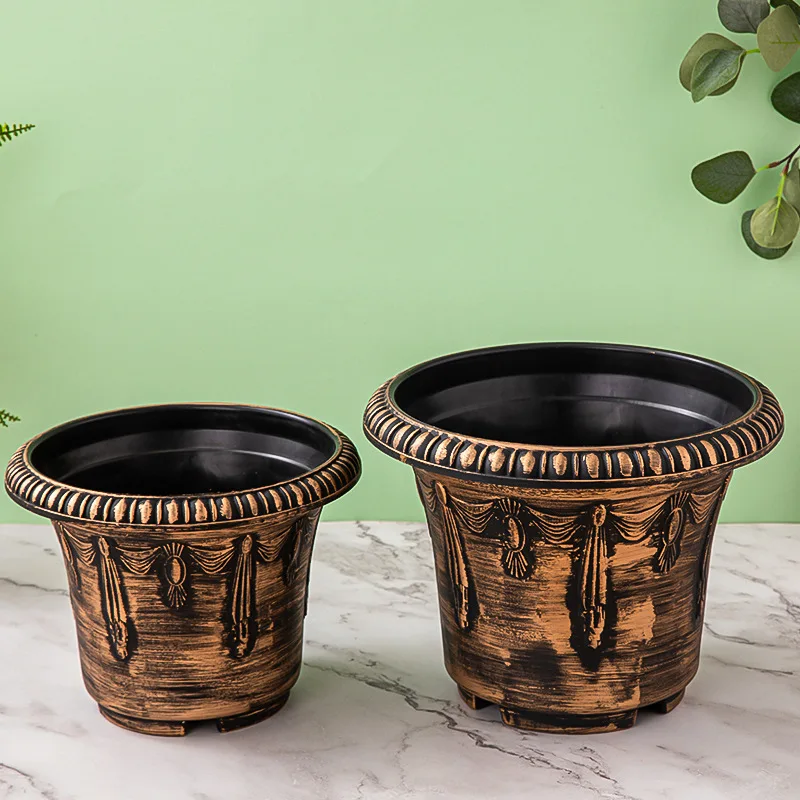 Best price wholesale archaize style plastic planter flower pot plant decorative macetas