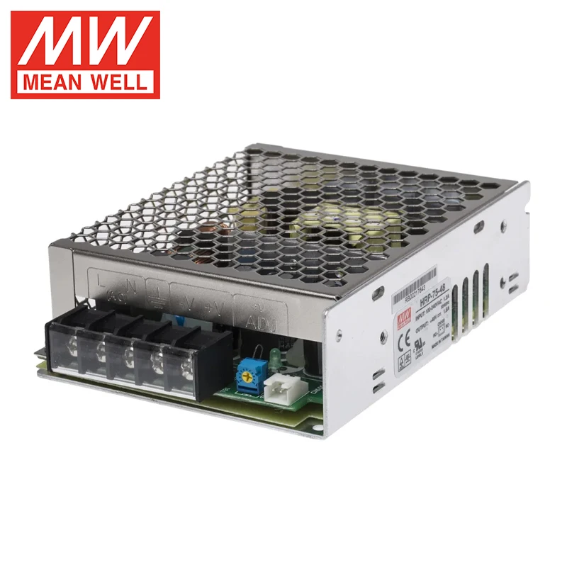 Mean Well HRP-75-48 With Full Range Output 75W 1U low profile 38mm Enclosed 48V Smps Power Supply active PFC