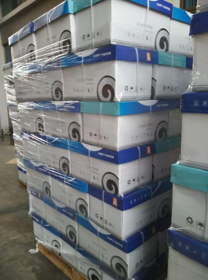 Top Manufacture OEM High brightness 80GSM Virgin Wood Pulp Letter Size A4  Copy Paper 500 Sheets/Ream