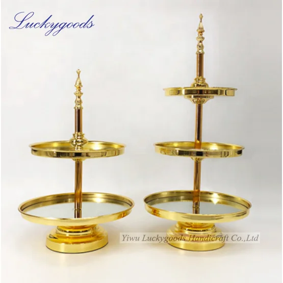 LG20180306-9 Luckygoods Amazon Hot Selling Metal Gold Wedding Cake Stand Cupcake for Wedding Party Birthday Celebration