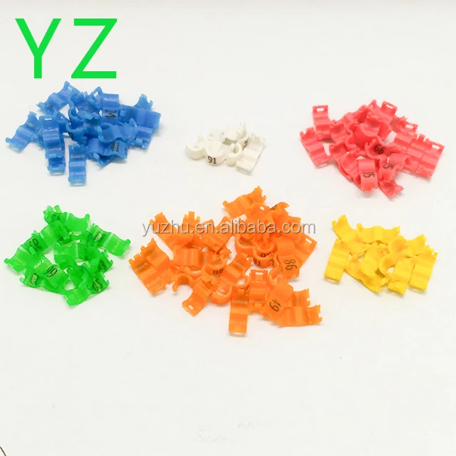 2023 Colorful inside diameter 3mm plastic pigeon clip ring/custom text content