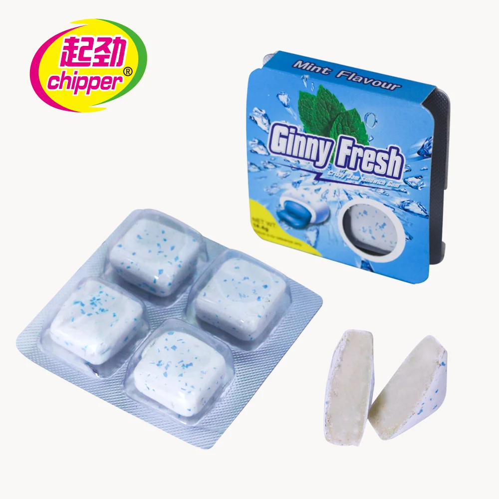 4pcs cool mint chewing gum blister pack chewing gum