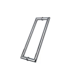 New Chinese Style Bathroom Glass Door Handle Stainless Steel Handle Back to Back Glass Door Handle