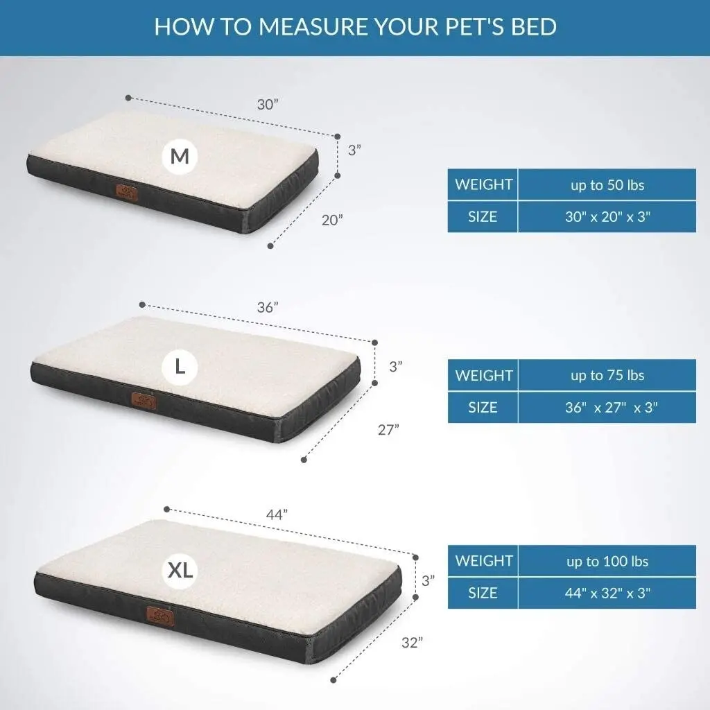 Large Dog Bed Big Orthopedic Dog Bed With Removable Washable Cover Egg Crate Foam Pet Bed Mat