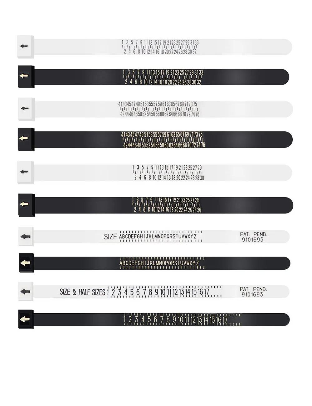 Wholesale Custom Logo  ring sizer custom logo ring sizer reusable plastic ring sizer