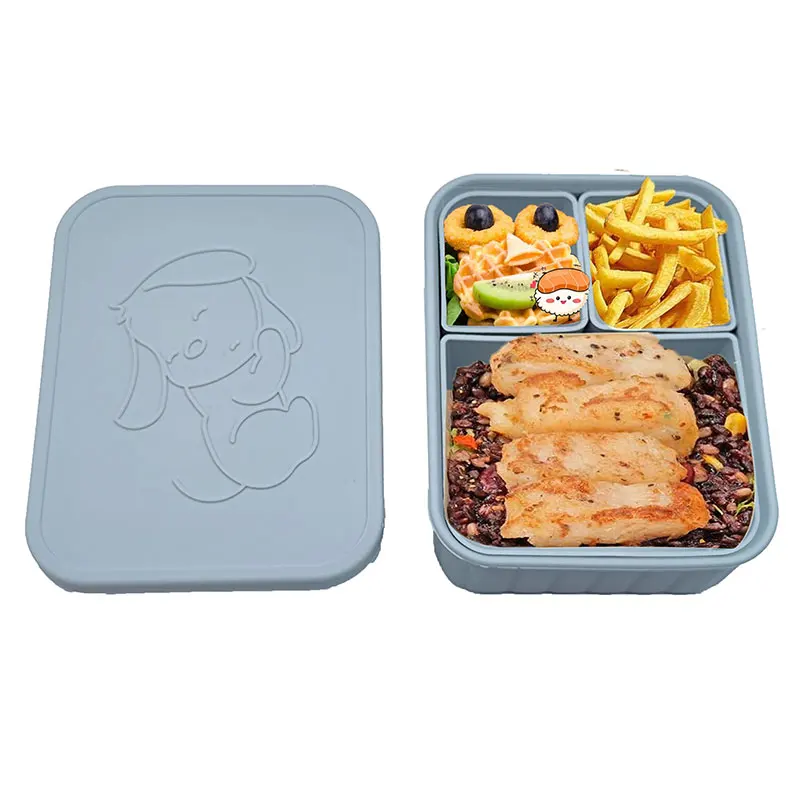 New Ideas Food Grade Silicone Lunch Box Soft Material Multicolor Pink Silicone Bento Lunch Box