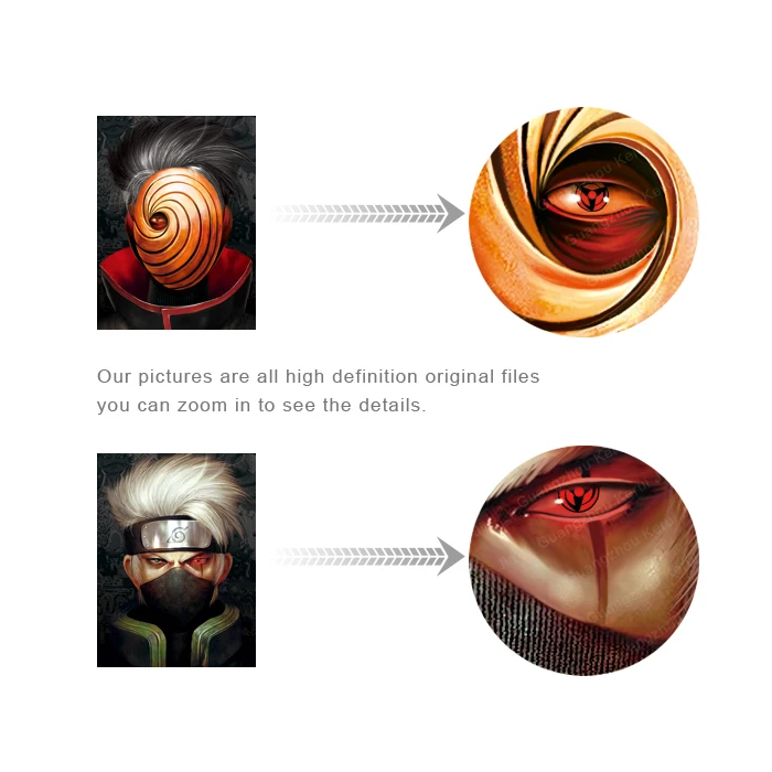 Wholesale Custom Japanese manga Cartoon poster dbz naruto shippuden Hatake Kakashi poster 3d wall picture 3d motion lenticular