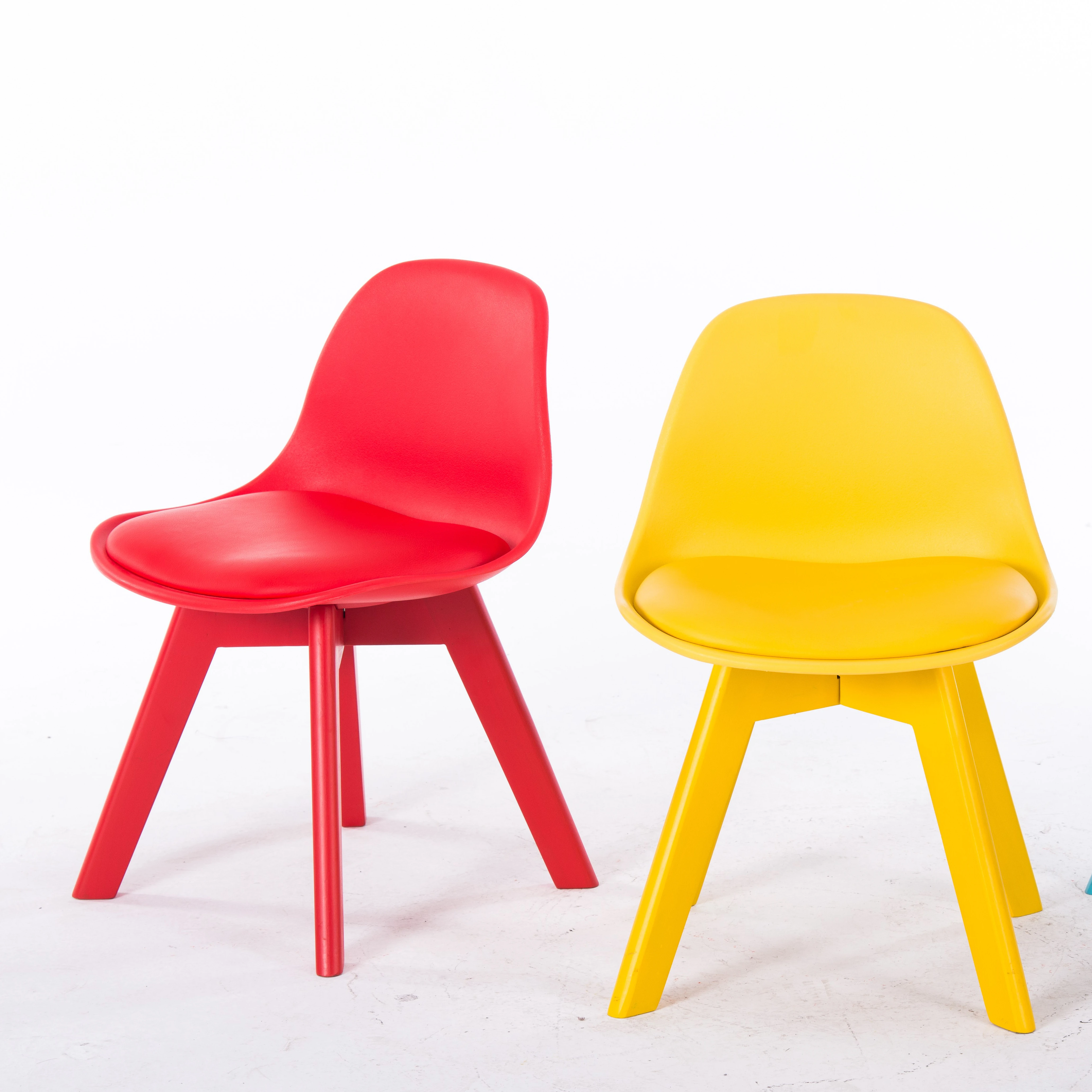 Import And Export Quality Service Upholstered Colored plastic Dining Chairs For Home