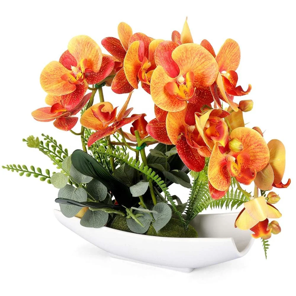 New product 2019 real touch phalaenopsis orchids  for home decor