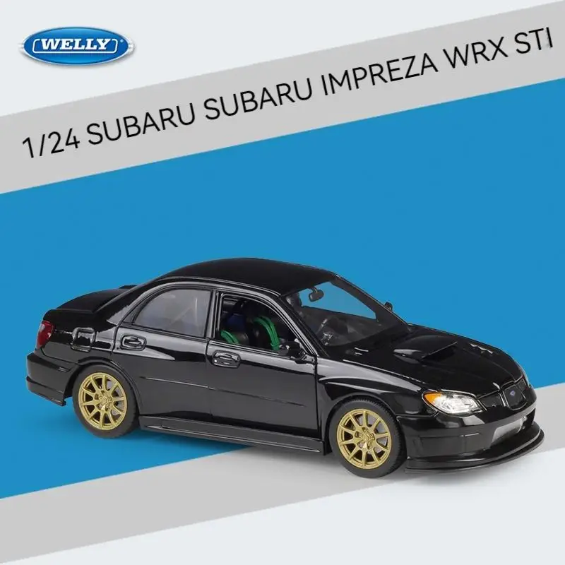 Модель автомобиля 1:24 Impreza WRX STI со звуком и светом металлическая модель украшение игрушек