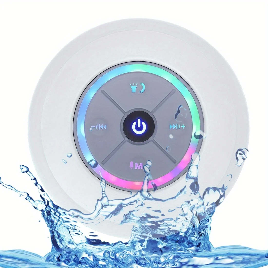 Wholesale mini Shower speaker Subwoofer Music Suction Cup Speaker Wireless LED waterproof Speaker
