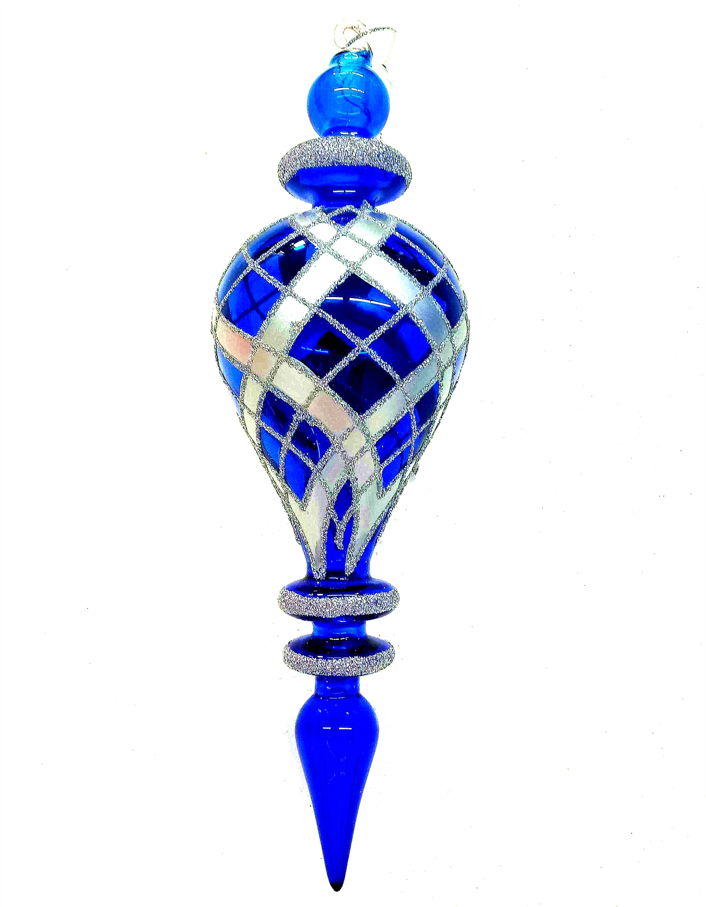 Custom Red Hand Blown Glass Icicle Ornaments Mercury Glass Christmas Ornaments