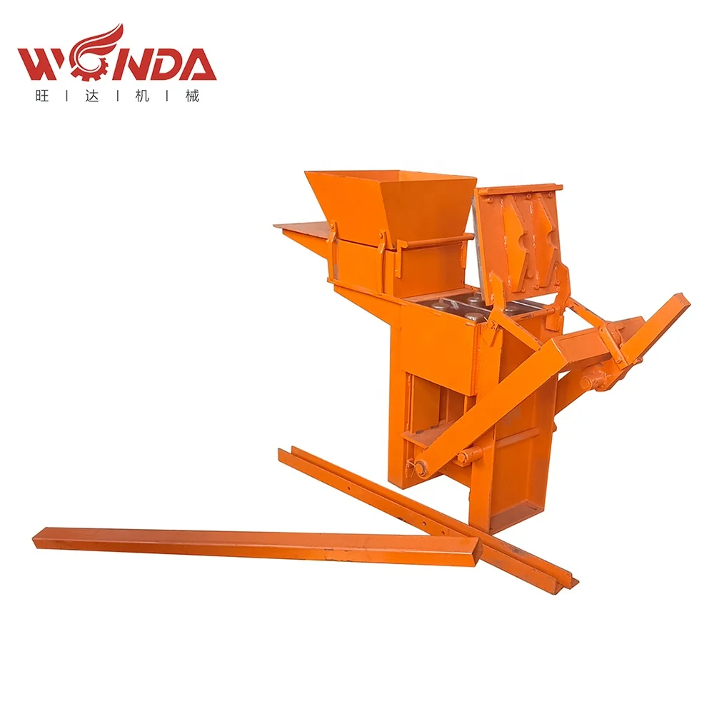 Manual hand press compressed earth brick machine earth brick making machine interlocking