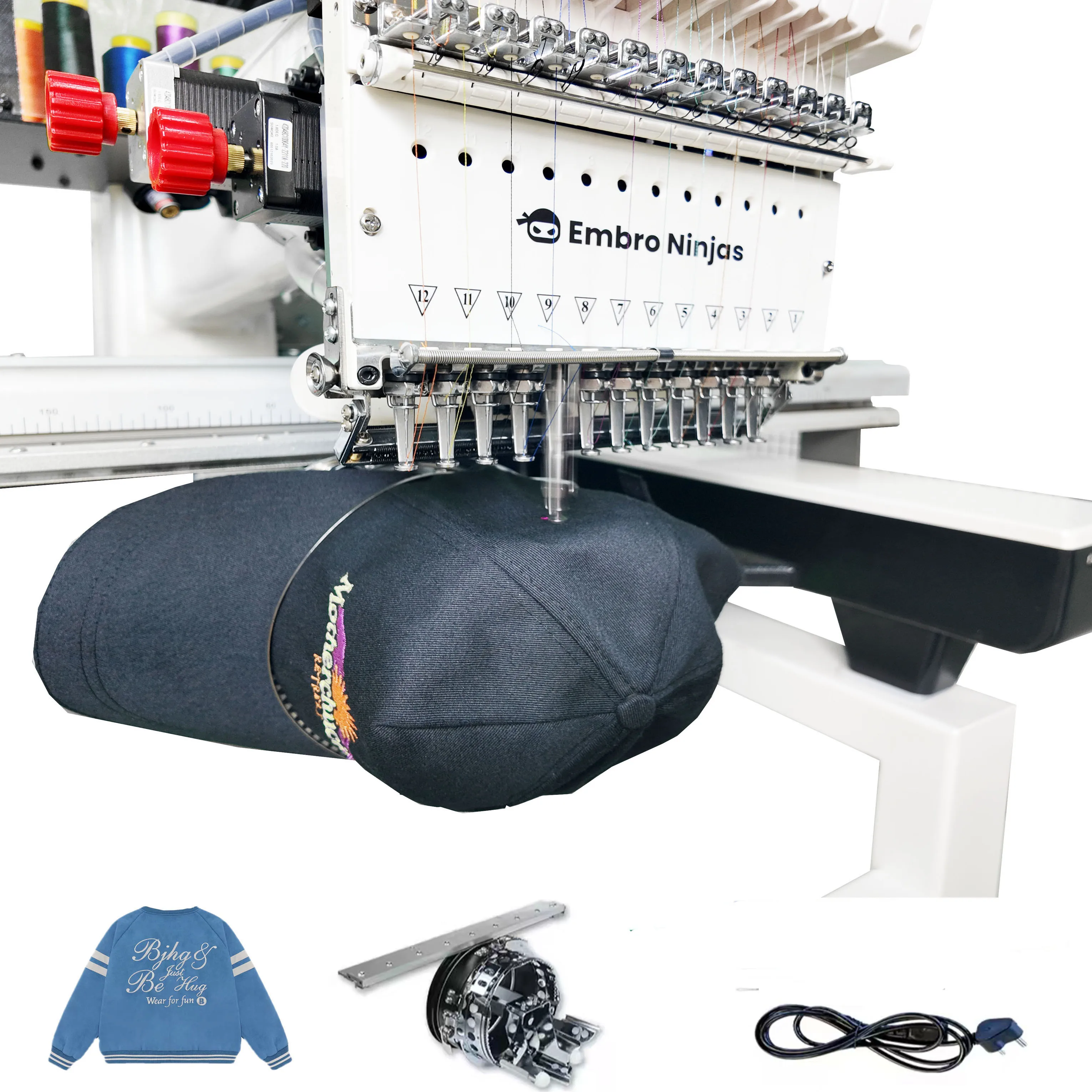 Embro Ninjas одинарная головка 500*800 мм шляпа футболка плоская вышивальная машина