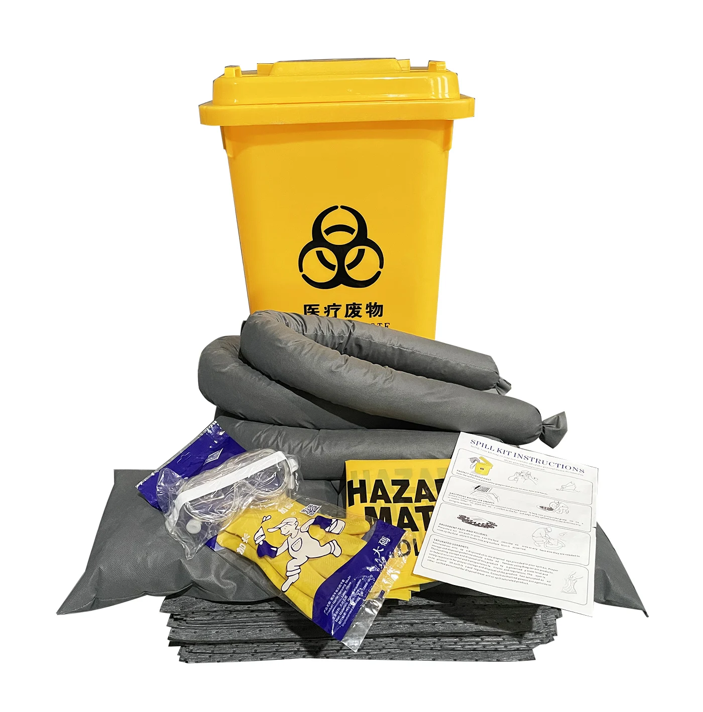 Factory Directly 100%  PP Safety Environmental Reused 240L Marine Universal Spill Kits