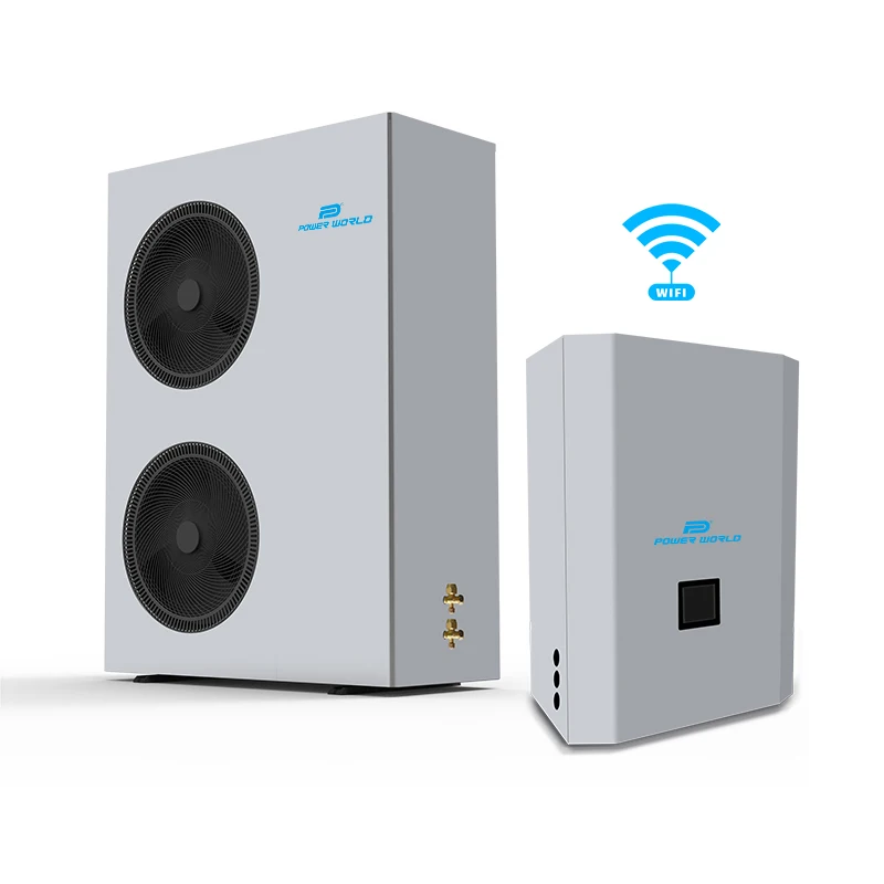 Low temperature r32 advantage ductless dc inverter split type ac unit evi air source heat pump for hot tub