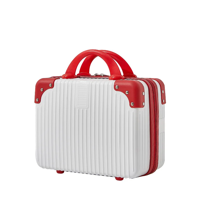 Wholesale Hand Luggage Suitcase Suitcase 14 Inch Travel Train Case Portable Bag Cosmetic Brush Organizer Storage Bag Makeup Box
