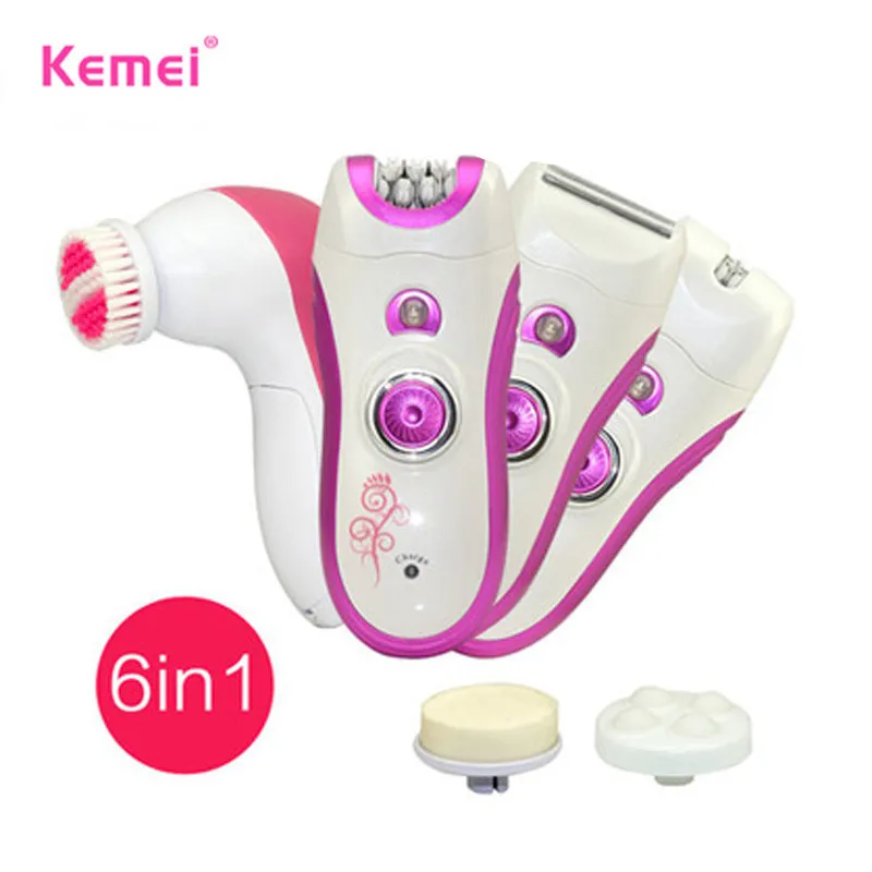 Kemei KM-3066 Electric 4 in 1 Women Shaver Female Body Hair Removal Razor Trimmer Facial Depilation Machine