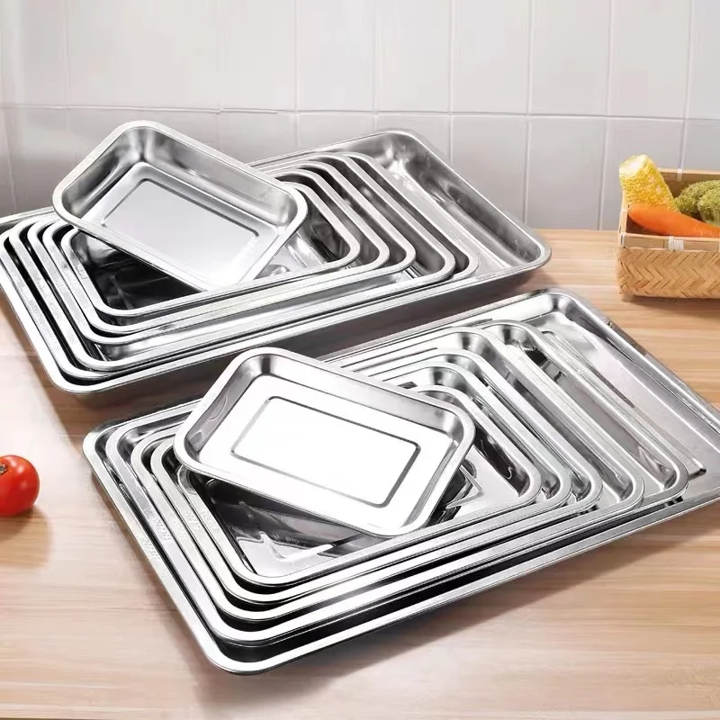 China Manufacturer Low Price S304 Bbq Square Stainless Steel Serving Baking Tray
