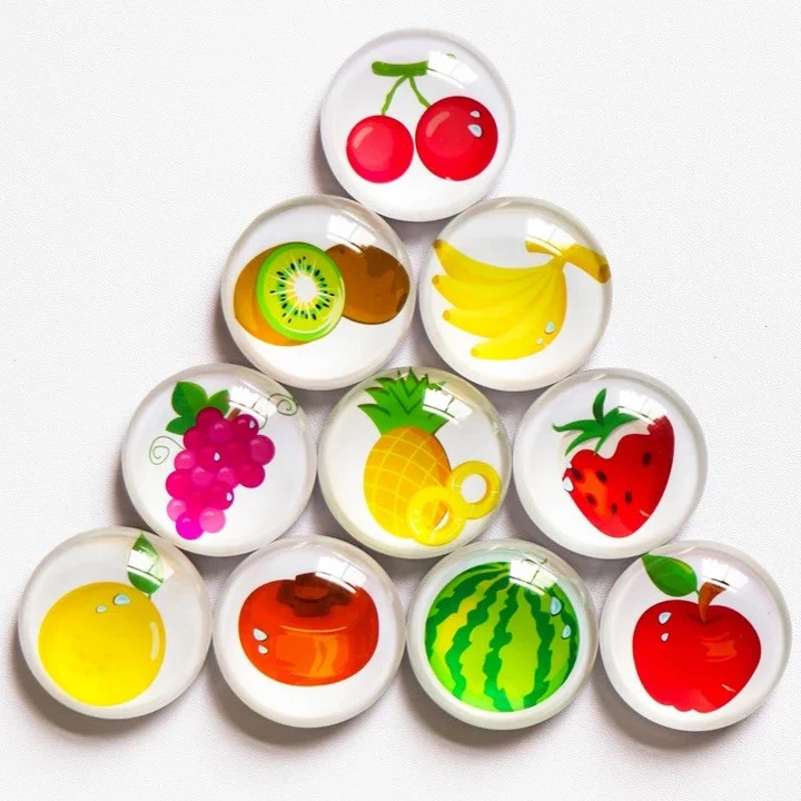 2024 China Factory Cute Circle Frosted Glass Fridge Magnet Office 3D Lenticular Magnet Photo Fridge