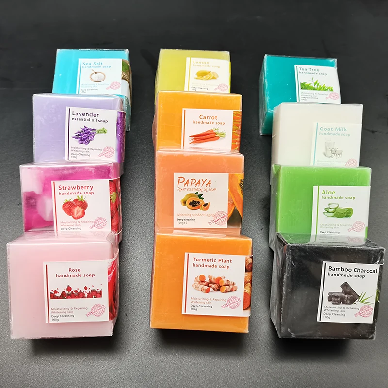 Skin care beauty soap wholesale private label natural organic whitening tumeric soap anti acne