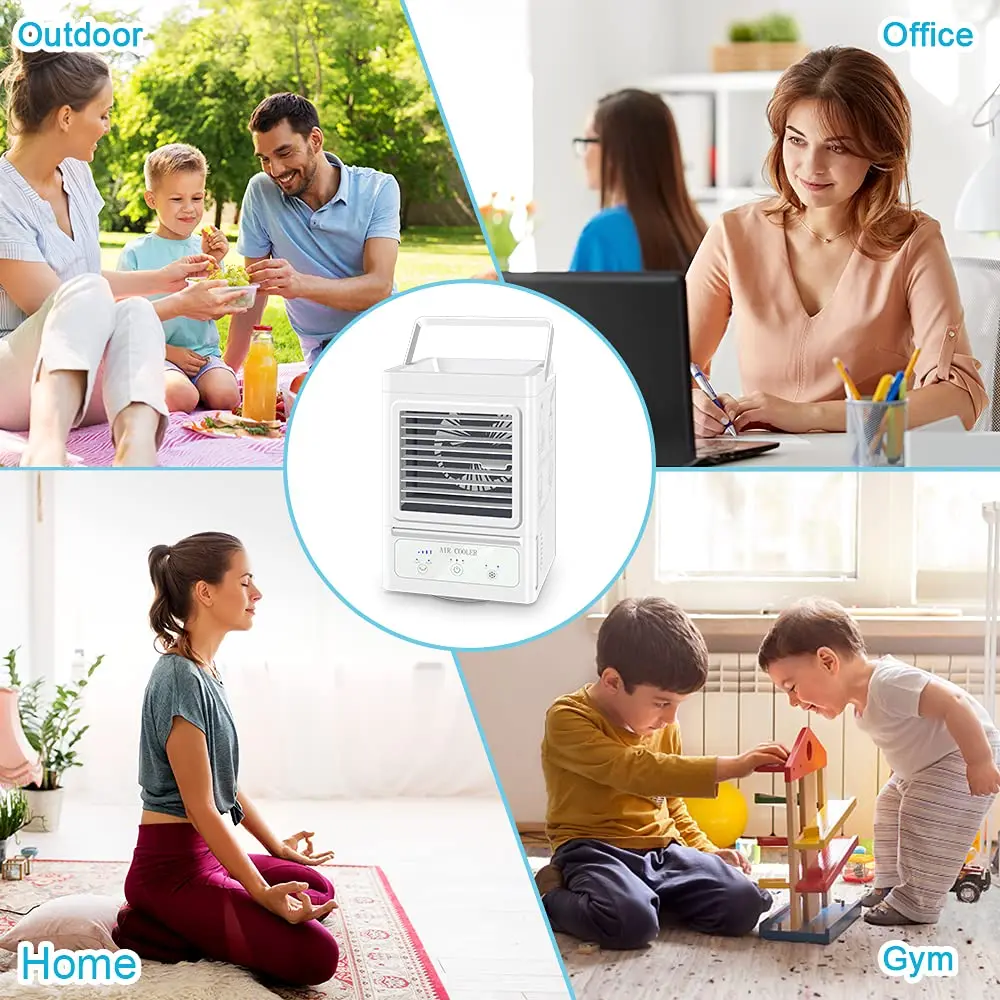 New Small Household Office Desktop Personal Space Standing Cooling Fan Water Air Cooler