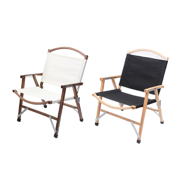Retro-Style Canvas Compact Seat Outdoor Fishing Chairs Leisure Courtyard Tables Teak Director Dedicated Folding