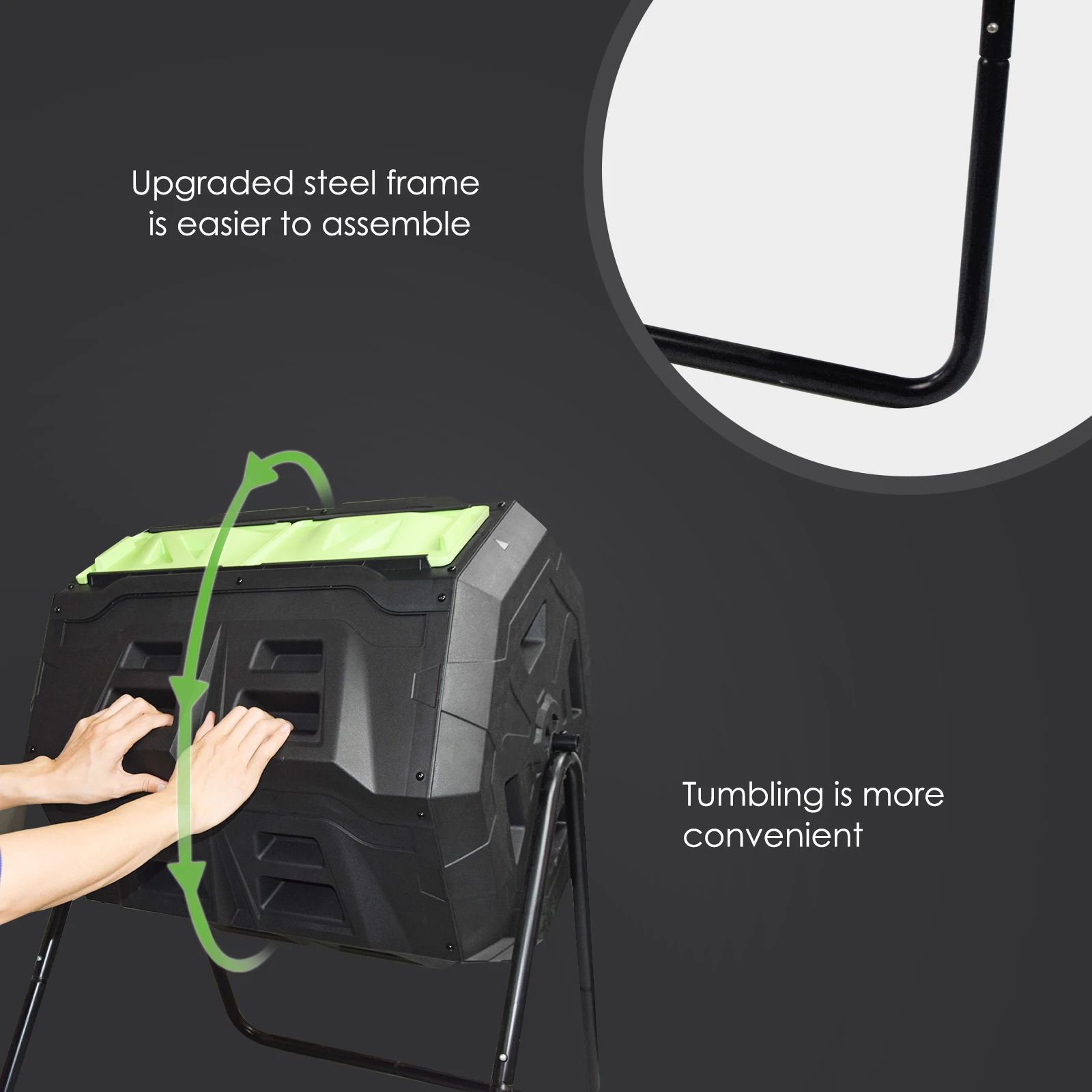 Super September Sliding Garbage Metal Waste Compressible Trash Recycling Bin With Thermometer