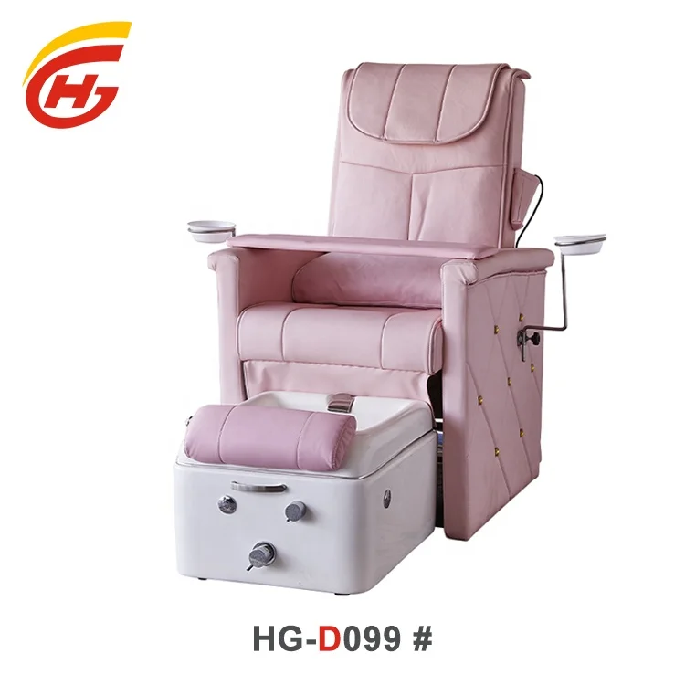 Spa Chair Nail Foot Massage Chair Beauty Salon FRP Heating Tub Manicure / Crush Salon Furniture Chair Pedicure Pink 122*99*77CM