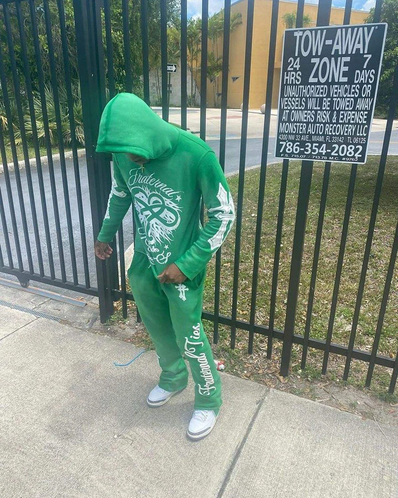 Custom Two Piece Set Vintage Hoodie And Sweatpants Jogger Screen Printing Dtg Sweat Suit Sun faded Acid Wash Men Tracksuit