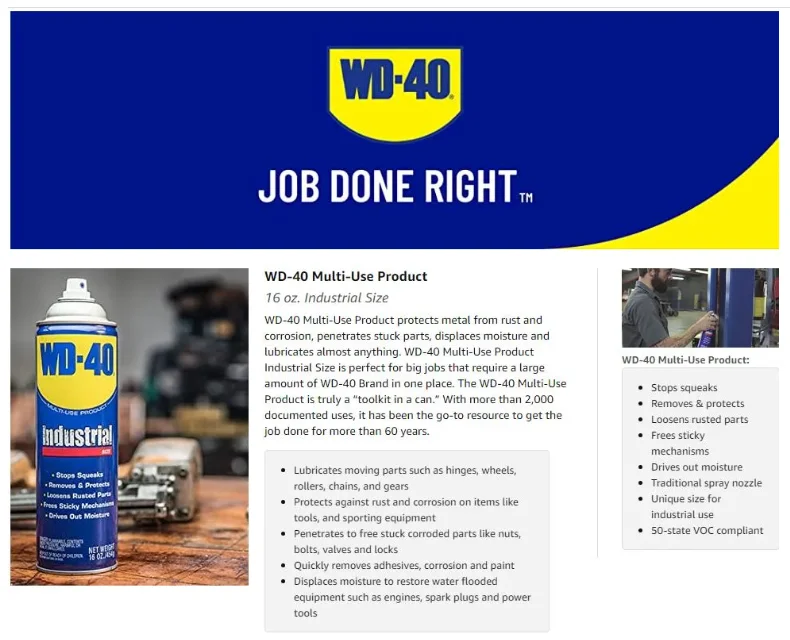 YJJ001 Best Price Multifunctional Spray Lubricant Rust Remover