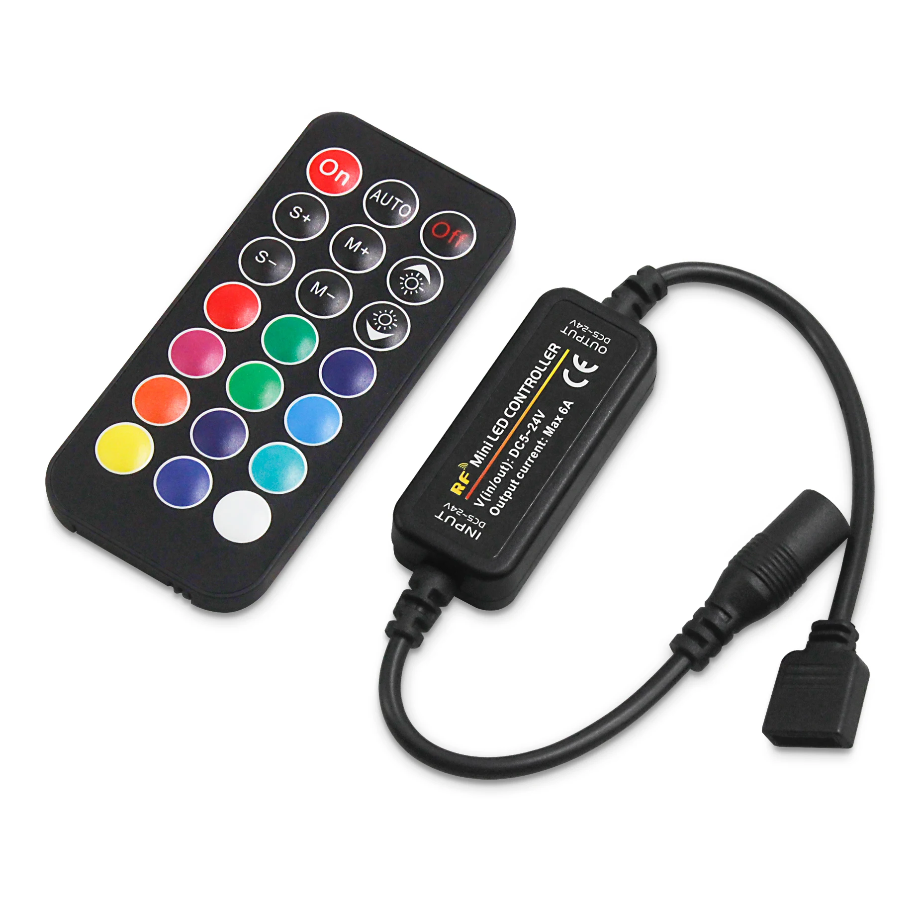 The New Listing wireless RF mini RGB controller brightness adjustment  easy wiring small size indoor lighting