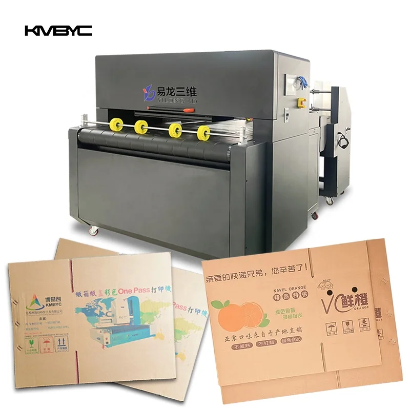 Automatic Feeding Corrugated Cardboard Printer Single Pass Paper Box Printing Machine 4 Color